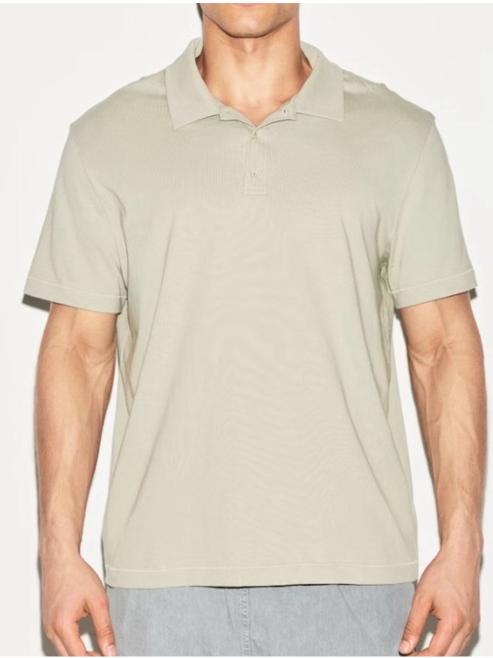 SKIMS Cotton Relaxed Polo in Talc